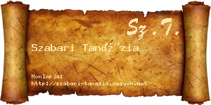 Szabari Tanázia névjegykártya